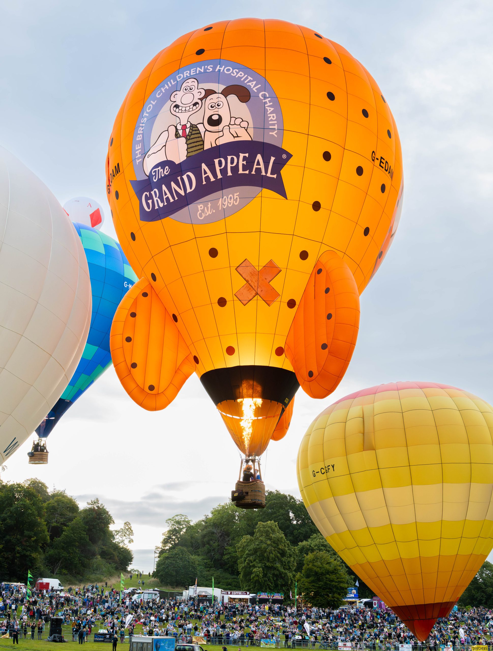 Wallace & Gromit's Rocket Bristol International Balloon Fiesta Flight